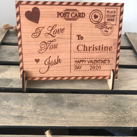 Valentine's Day Postcard and Stand