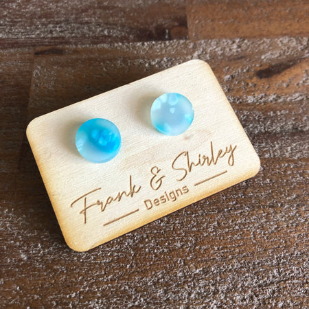 Blue Petal Studs