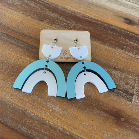 Blue & White Rainbow Dangles