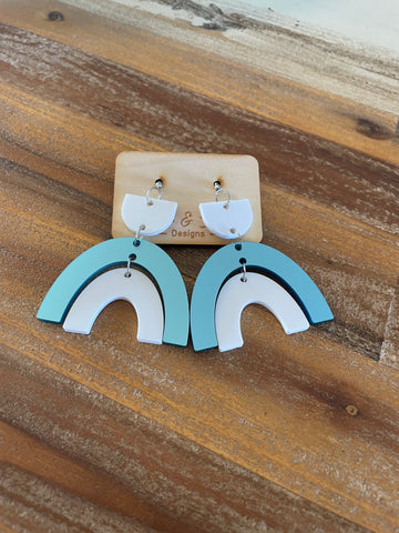 Blue & White Rainbow Dangles