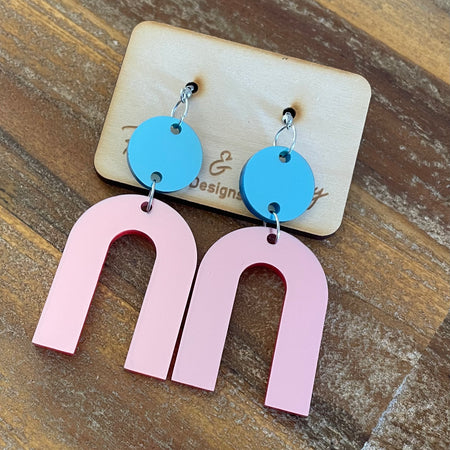 Pink & Blue Umbrella Dangles