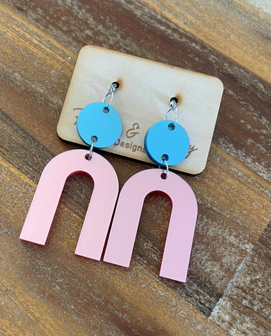 Pink & Blue Umbrella Dangles