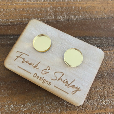 Mirror Gold Studs