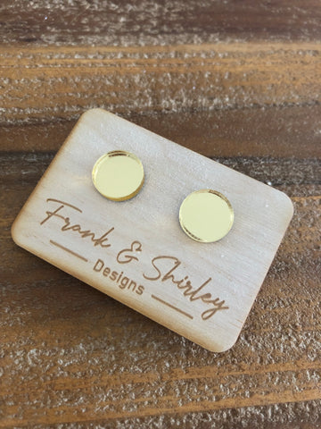 Mirror Gold Studs
