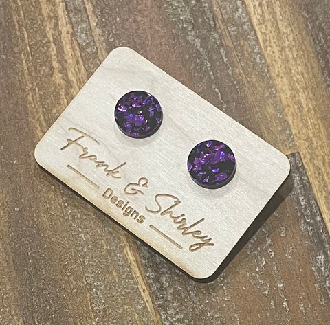 Violet Sparkle Studs